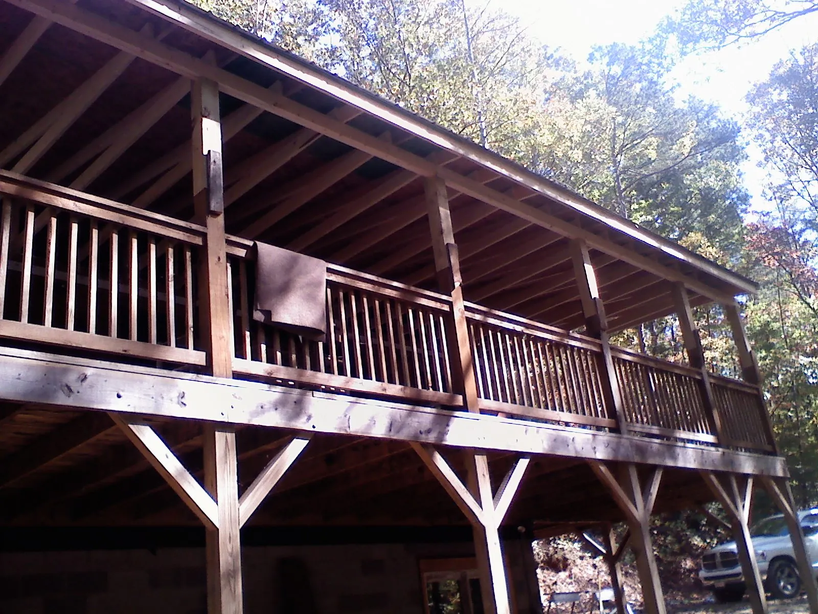 Timber framing under a new elevated porch and deck — Roof Leak Repair in Monrovia by Roofing Brothers